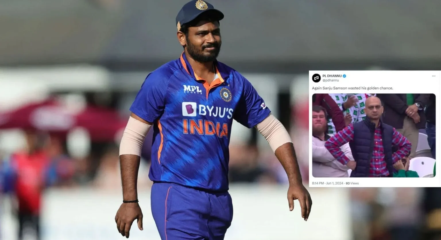 “Wasted His Golden Chance” – Fans React as Sanju Samson Departs for 1 off 6 Balls in IND vs BAN T20 World Cup Warm-Up Game